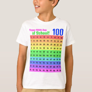 Gelukkige 100ste Dag van School, Kleurrijke Honder T-shirt