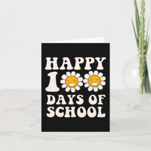 Gelukkige 100ste dag van school Retro Groovy Schat Kaart