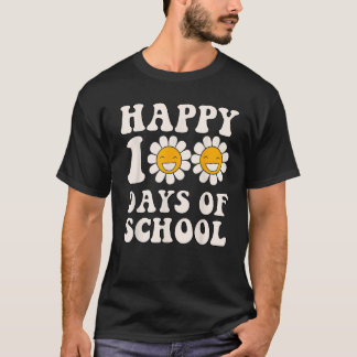 Gelukkige 100ste dag van school retro groovy schat t-shirt