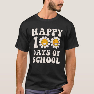 Gelukkige 100ste dag van school retro groovy schat t-shirt