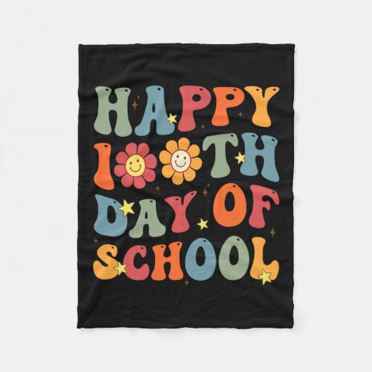Gelukkige 100ste dag van school Schattigee student Fleece Deken (Voorkant)
