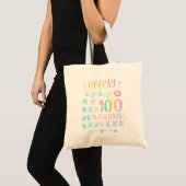 Gelukkige 100ste dag van schoolhoera voor 100 dage tote bag (Voorkant (product))