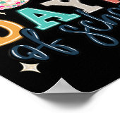 Gelukkige 100ste dag van schoolleraar Groovy Disco Poster (Hoek)