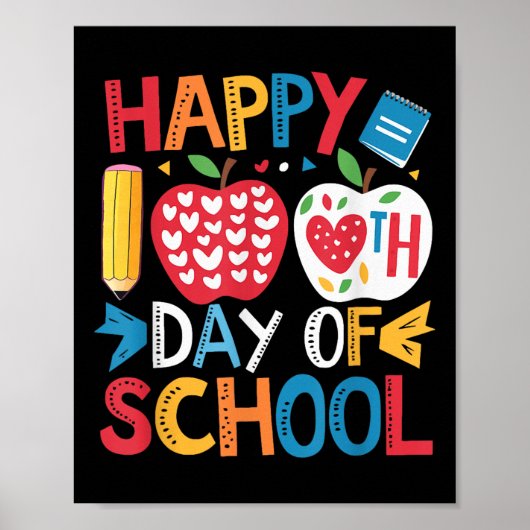 Gelukkige 100ste dagen van de School Leraar Studen Poster (Voorkant)