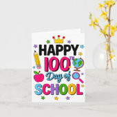 Gelukkige 100ste Schooldag 100 Dagen Slimmer Leraa Kaart (Gele Bloem)