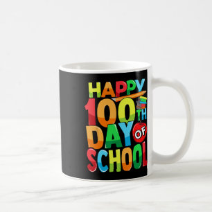 Gelukkige 100ste schooldag leraar kinderen kind ge koffiemok