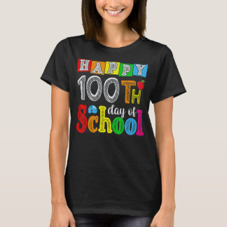 Gelukkige 100ste schooldag leraar leerling 100 dag t-shirt