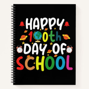 Gelukkige 100ste Schooldag Leraar Student Notitieboek