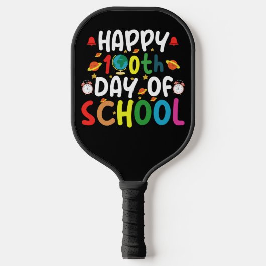 Gelukkige 100ste schooldag leraar student pickleball paddle (Voorkant)