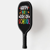 Gelukkige 100ste schooldag leraar student pickleball paddle (Links)