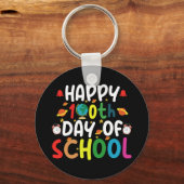 Gelukkige 100ste Schooldag Leraar Student Sleutelhanger (Voorkant)