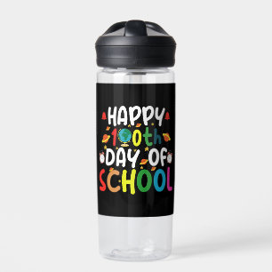 Gelukkige 100ste Schooldag Leraar Student Waterfles