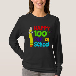 Gelukkige 100ste Schooldag Potlood Leraar Leerling T-shirt
