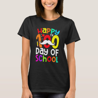 Gelukkige 100ste Schooldag Snor Onderwijzers Stude T-shirt