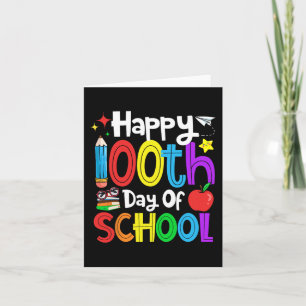 Gelukkige 100ste schooldag studenten kinderen lera kaart