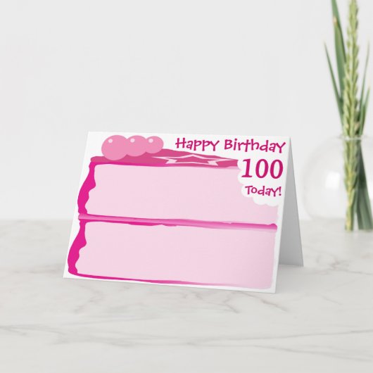 Gelukkige 100ste Verjaardag Kaart (Voorkant)