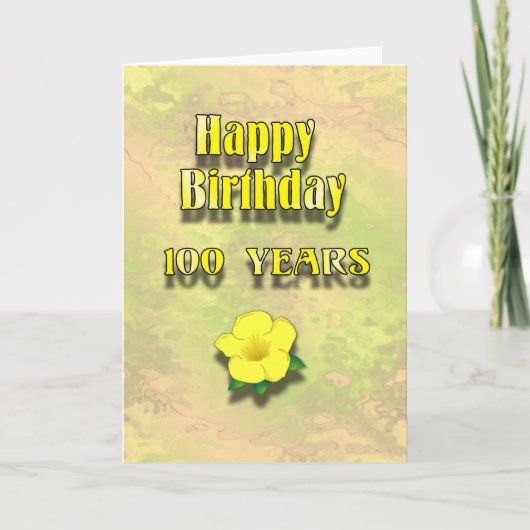 Gelukkige 100ste Verjaardag Kaart (Voorkant)