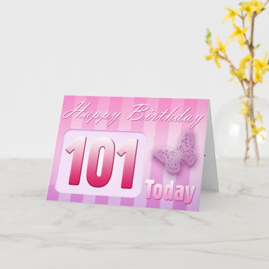 Gelukkige 101e verjaardag Grootmoeder Oma-tante Kaart (Gele Bloem)