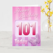 Gelukkige 101e verjaardag Grootmoeder Oma-tante Kaart (Gele Bloem)