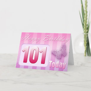 Gelukkige 101ste verjaardag Grote Moeder Tante Mam Kaart