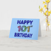 Gelukkige 101ste Verjaardag Kaart (Gele Bloem)