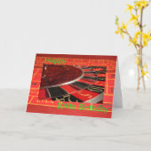 Gelukkige 104e Verjaardag Roulette Wiel Kaart (Gele Bloem)