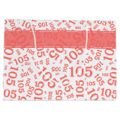 Gelukkige 105e Verjaardag Koraal Willekeurig Numme Groot Cadeauzakje (Achterkant)