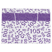 Gelukkige 105e Verjaardag Paarse Willekeurig Numme Groot Cadeauzakje (Achterkant)