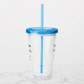 Gelukkige 10e verjaardag eenvoudige minimale bruil acryl drinkbeker (Rechts)