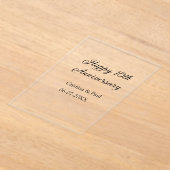 Gelukkige 10e verjaardag eenvoudige minimale bruil acryl uitnodigingen (Laagn)