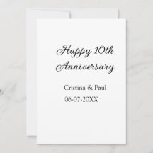 Gelukkige 10e verjaardag eenvoudige minimale bruil