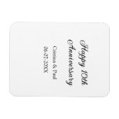 Gelukkige 10e verjaardag eenvoudige minimale bruil magneet (Horizontaal)