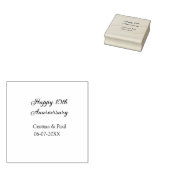 Gelukkige 10e verjaardag eenvoudige minimale bruil rubberstempel (Gestempeld)