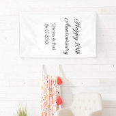 Gelukkige 10e verjaardag eenvoudige minimale bruil spandoek (Insitu)