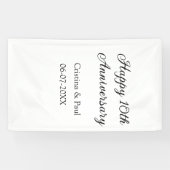 Gelukkige 10e verjaardag eenvoudige minimale bruil spandoek (Horizontaal)