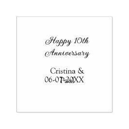 Gelukkige 10e verjaardag eenvoudige minimale bruil  zelfinktende stempel