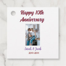 Gelukkige 10e verjaardag foto bruiloft paar naam d