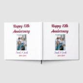 Gelukkige 10e verjaardag foto bruiloft paar naam d gastenboek (Volledig)