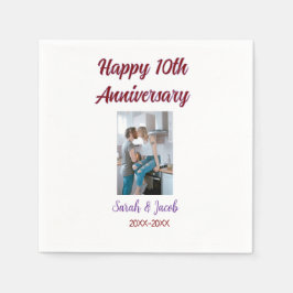 Gelukkige 10e verjaardag foto bruiloft paar naam d servet