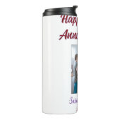 Gelukkige 10e verjaardag foto bruiloft paar naam d thermosbeker (Gedraaid links)