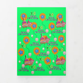 Gelukkige 10e verjaardag Kaart, #10 Groen Drieluik Kaart (Cover)