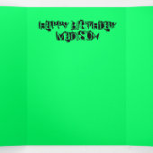 Gelukkige 10e verjaardag Kaart, #10 Groen Drieluik Kaart (Binnenkant midden)