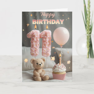 Gelukkige 11de Verjaardag Kaart