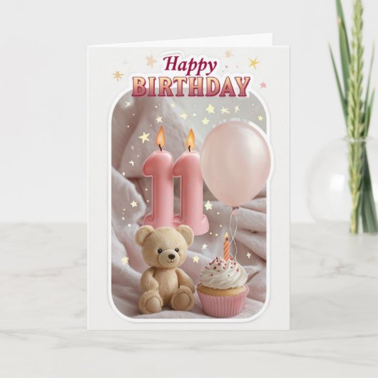 Gelukkige 11de Verjaardag Kaart (Voorkant)