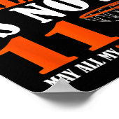 Gelukkige 11e verjaardag 11 jaar oud basketbal 11e poster (Hoek)