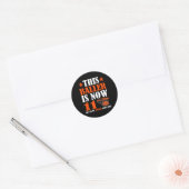 Gelukkige 11e verjaardag 11 jaar oud basketbal 11e ronde sticker (Envelop)