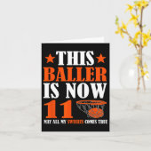 Gelukkige 11e verjaardag 11 jaar oude Bysketbyll 1 Kaart (Gele Bloem)