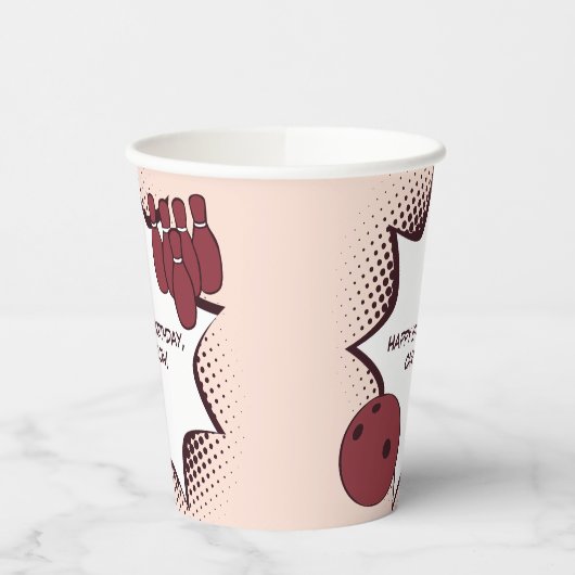 Gelukkige 11e verjaardag Bowling Feestje Papieren Bekers (Links)