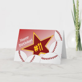 Gelukkige 11e verjaardag, Softball Star! Kaart