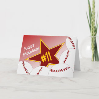 Gelukkige 11e verjaardag, Softball Star! Kaart